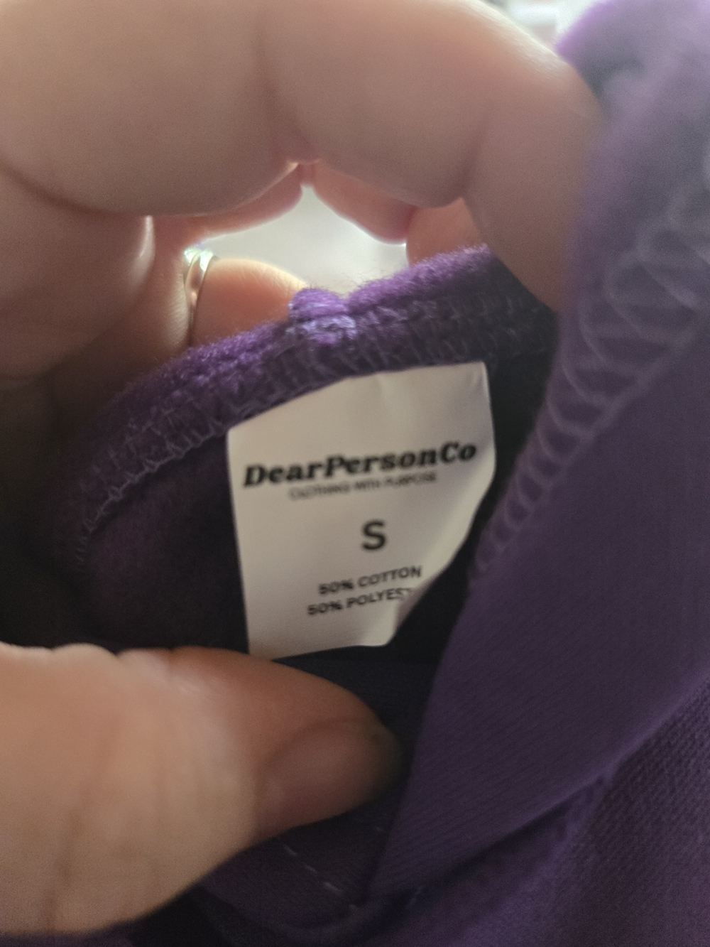 DearPersonCo "you are enough." Hooded Sweatshirt - Purple - Picture 4 of 5